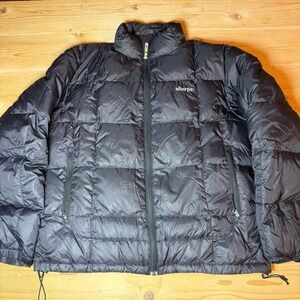 Sherpa Adventure Gear Goose Down Puffer Jacket Black Ripstop Womens Large L